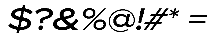 Proxima Nova Extra Wide Medium Italic Font OTHER CHARS