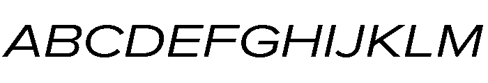 Proxima Nova Extra Wide Regular Italic Font UPPERCASE