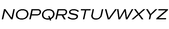 Proxima Nova Extra Wide Regular Italic Font UPPERCASE