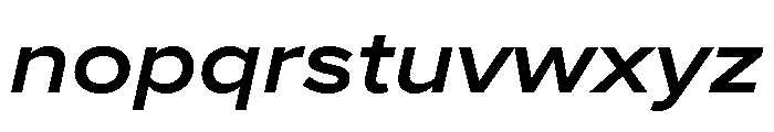 Proxima Nova Extra Wide Semi Bold Italic Font LOWERCASE