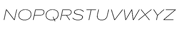Proxima Nova Extra Wide Thin Italic Font UPPERCASE