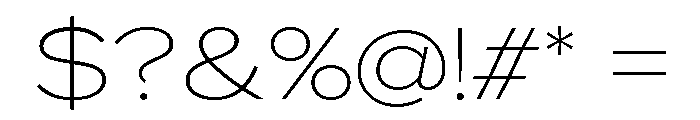 Proxima Nova Extra Wide Thin Font OTHER CHARS