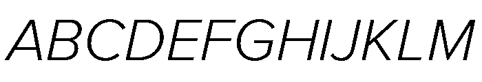 Proxima Nova Thai Light Italic Font UPPERCASE