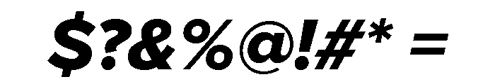 Proxima Nova Thai Looped Extra Bold Italic Font OTHER CHARS