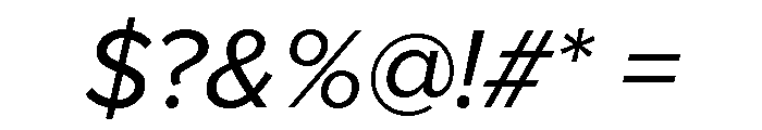 Proxima Nova Thai Looped Regular Italic Font OTHER CHARS