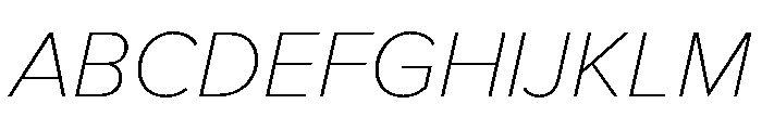 Proxima Nova Thai Thin Italic Font UPPERCASE