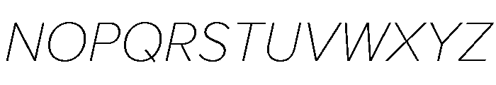 Proxima Nova Thai Thin Italic Font UPPERCASE