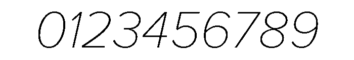 Proxima Nova Thin Italic Font OTHER CHARS