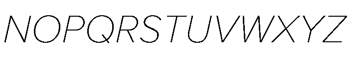 Proxima Nova Thin Italic Font UPPERCASE