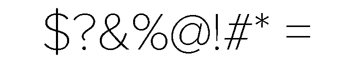 Proxima Nova Thin Font OTHER CHARS