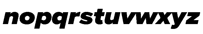 Proxima Nova Wide Black Italic Font LOWERCASE