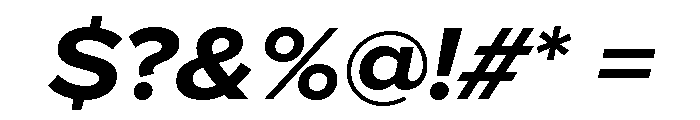 Proxima Nova Wide Bold Italic Font OTHER CHARS