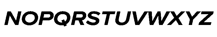 Proxima Nova Wide Bold Italic Font UPPERCASE