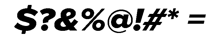 Proxima Nova Wide Extra Bold Italic Font OTHER CHARS