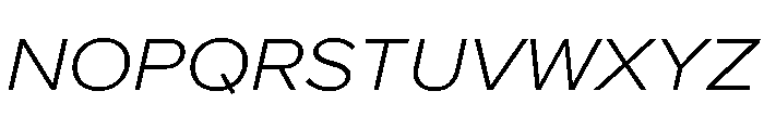 Proxima Nova Wide Light Italic Font UPPERCASE