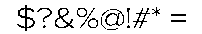 Proxima Nova Wide Light Font OTHER CHARS