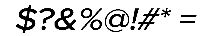 Proxima Nova Wide Medium Italic Font OTHER CHARS