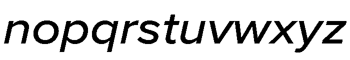 Proxima Nova Wide Medium Italic Font LOWERCASE