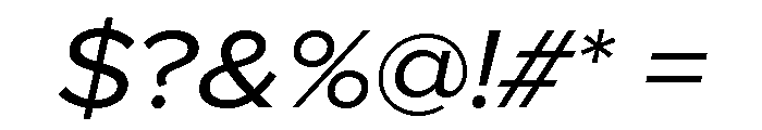Proxima Nova Wide Regular Italic Font OTHER CHARS