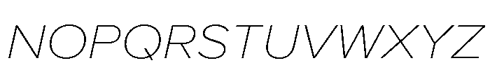 Proxima Nova Wide Thin Italic Font UPPERCASE