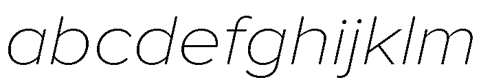 Proxima Nova Wide Thin Italic FONT