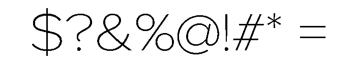 Proxima Nova Wide Thin Font OTHER CHARS