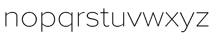 Proxima Nova Wide Thin Font LOWERCASE
