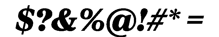 Proxima Sera Black Italic Font OTHER CHARS