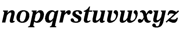 Proxima Sera Bold Italic Font LOWERCASE