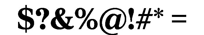 Proxima Sera Bold Font OTHER CHARS