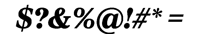Proxima Sera Extra Bold Italic Font OTHER CHARS
