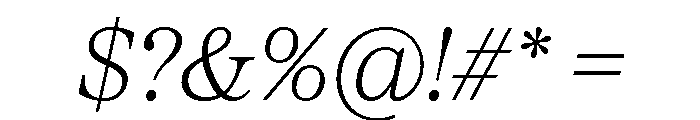 Proxima Sera Extra Light Italic Font OTHER CHARS