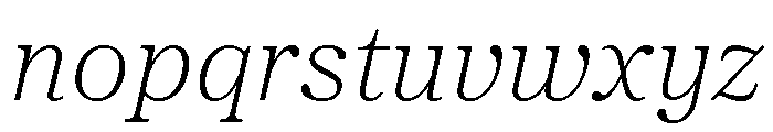 Proxima Sera Extra Light Italic Font LOWERCASE