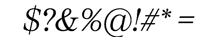 Proxima Sera Light Italic Font OTHER CHARS
