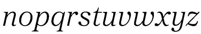 Proxima Sera Light Italic Font LOWERCASE