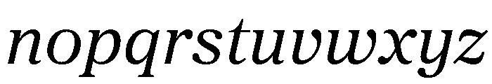 Proxima Sera Regular Italic Font LOWERCASE