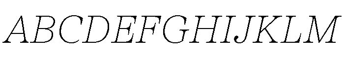 Proxima Sera Thin Italic Font UPPERCASE