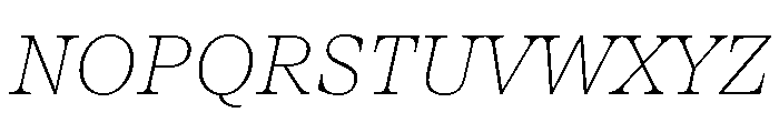 Proxima Sera Thin Italic Font UPPERCASE