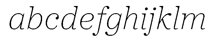 Proxima Sera Thin Italic FONT