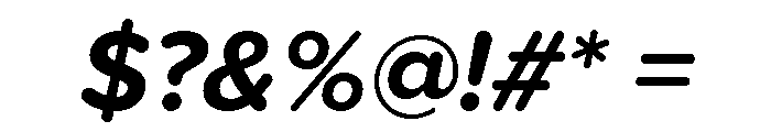 Proxima Soft Bold Italic Font OTHER CHARS