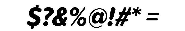 Proxima Soft Condensed Extra Bold Italic Font OTHER CHARS