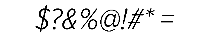 Proxima Soft Condensed Light Italic Font OTHER CHARS