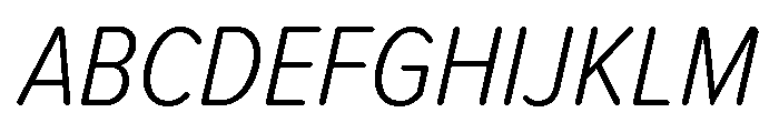 Proxima Soft Condensed Light Italic Font UPPERCASE