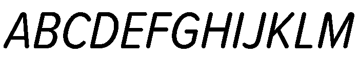 Proxima Soft Condensed Regular Italic Font UPPERCASE