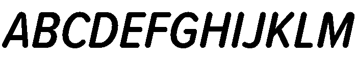 Proxima Soft Condensed Semi Bold Italic Font UPPERCASE