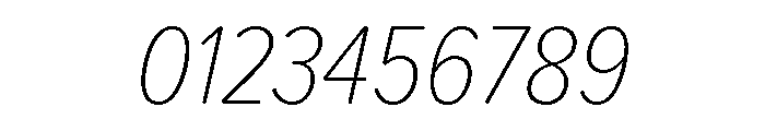 Proxima Soft Condensed Thin Italic Font OTHER CHARS