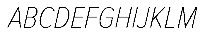 Proxima Soft Condensed Thin Italic Font UPPERCASE