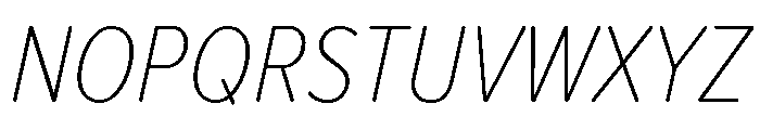 Proxima Soft Condensed Thin Italic Font UPPERCASE