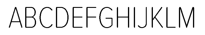 Proxima Soft Condensed Thin Font UPPERCASE