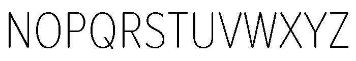 Proxima Soft Condensed Thin Font UPPERCASE